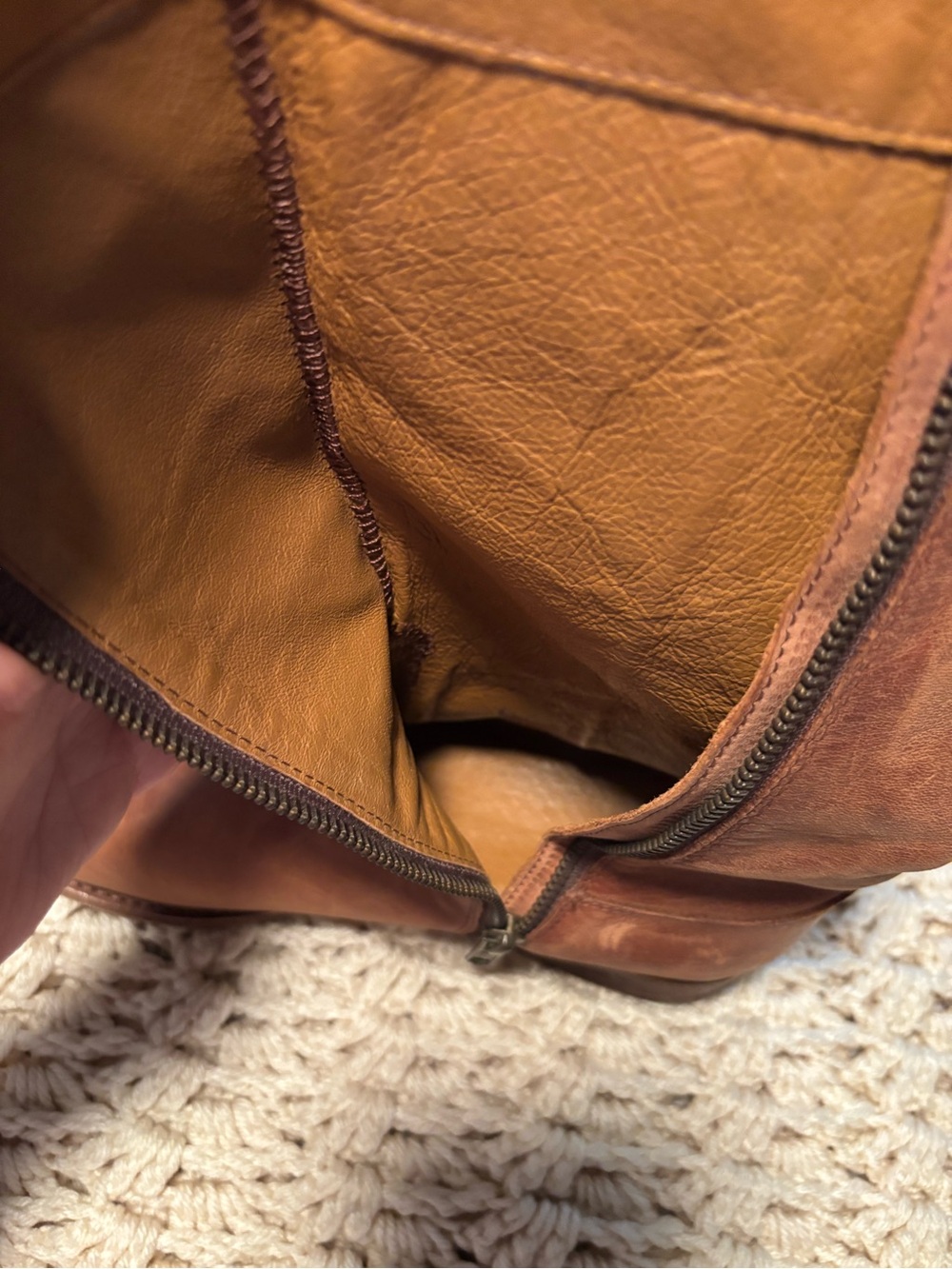 FRYE Tall Brown Leather Riding  Size 7 1/2 - Picture 11 of 14